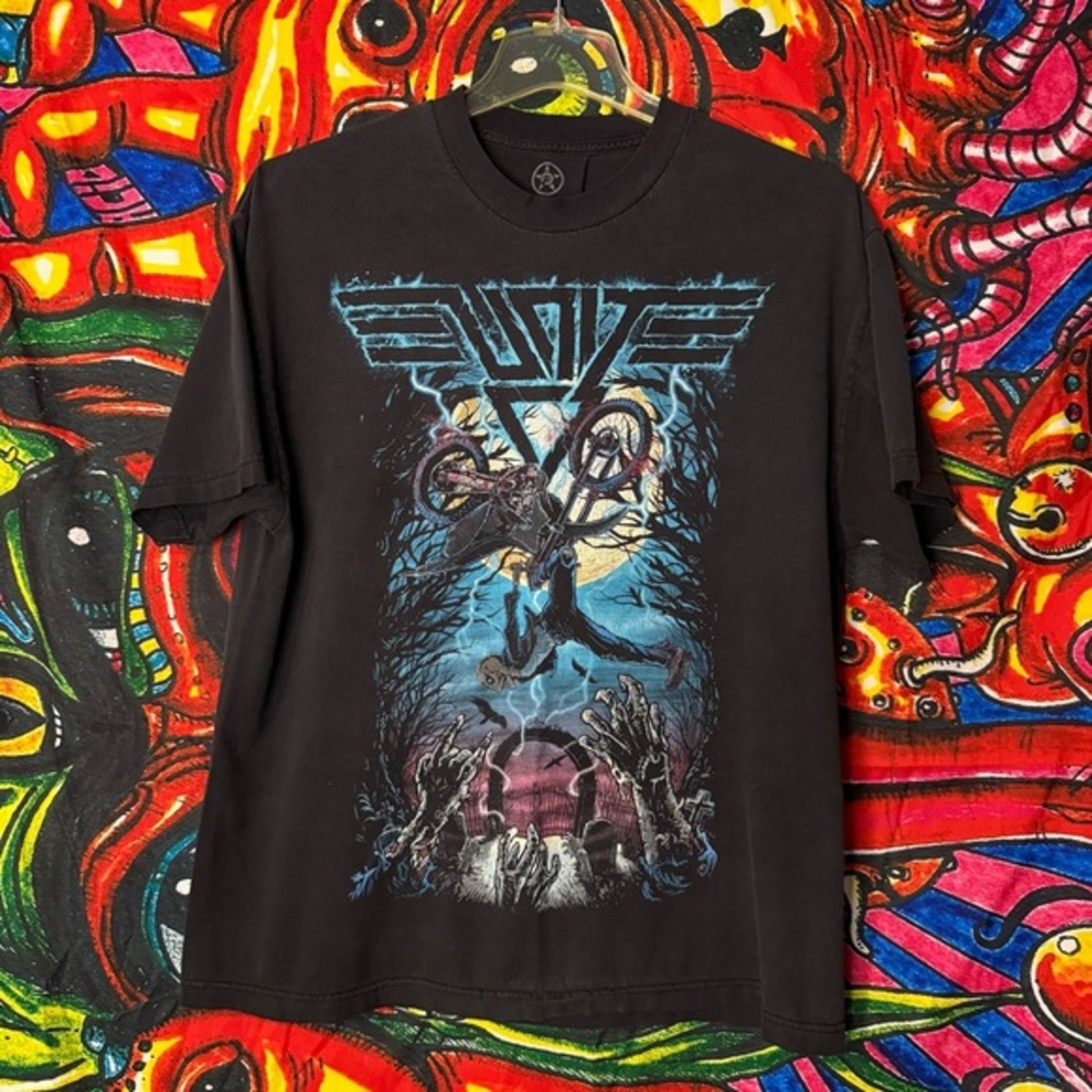 Unit Machine of the Sky Tee – Motorcycle Zombie Graphic, Black XL, 100%‎ Cotton